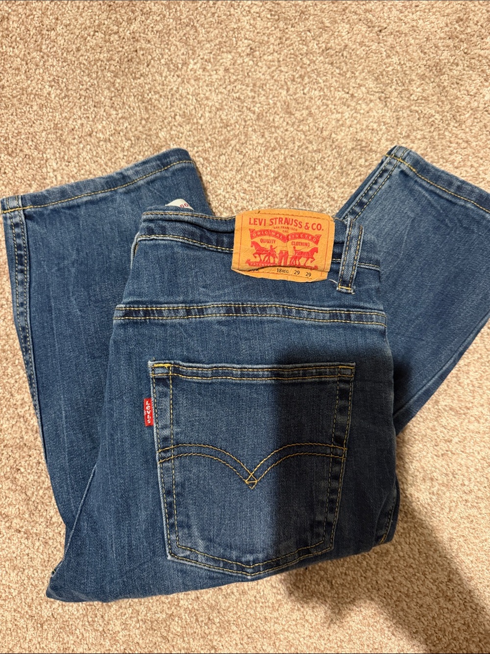 Levi's Women’s or Men’s Dark Blue Regular Taper Jeans